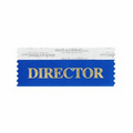 Director Blue Award Ribbon w/ Gold Foil Print (4"x1 5/8")